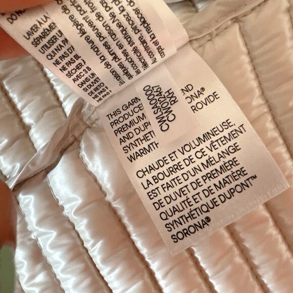 CALVIN KLEIN Packable Snakeskin Print Short Hooded Puffer Coat | XS - Picture 10 of 10